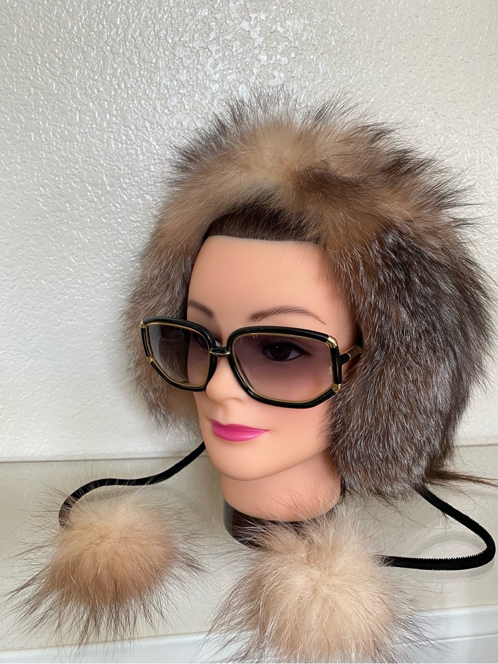 Fur Earmuff Neck Tie Headband